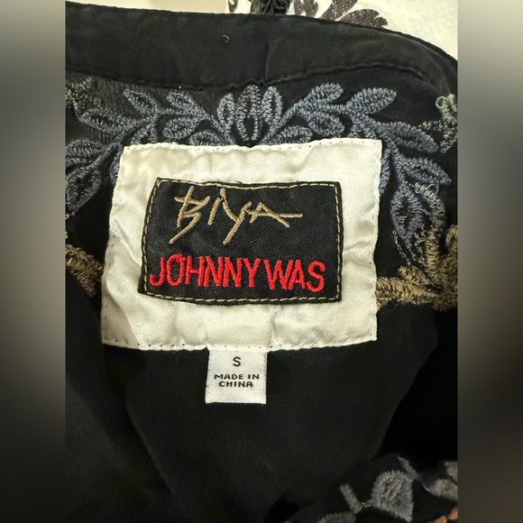 Johnny Was Silk Black Embroidery Tunic - Picture 10 of 11